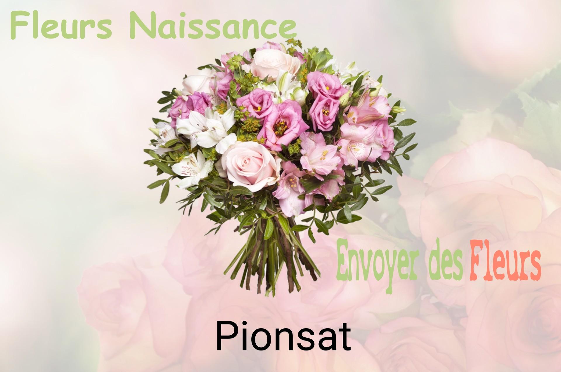 Bouquet de fleurs de naissance livré à Pionsat