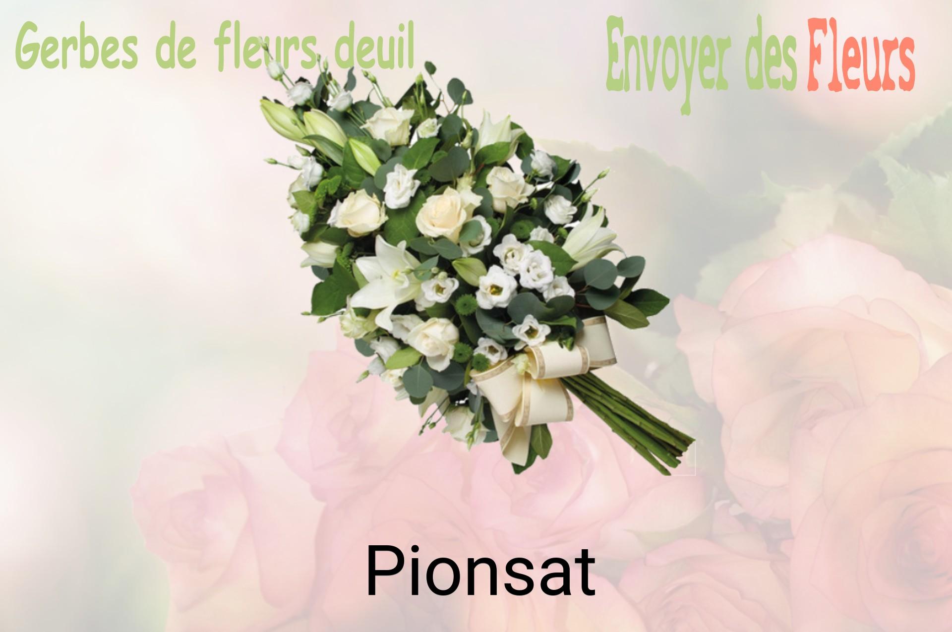 Gerbe de fleurs de deuil livrée à Pionsat